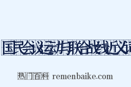 国民会议运动与联合战线近义词是什么意思的图片